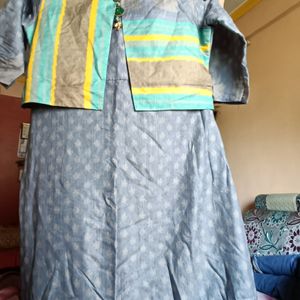 Kurta Cut Type Gown & Jacket