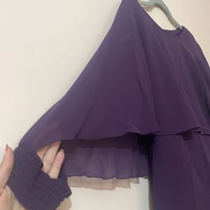 Purple Blouson Top