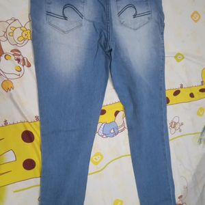 Denim Bottom Skinny Jeans New With Tag