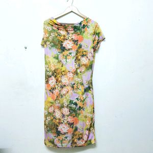 Trendy New Multi Colour Floral Print Dress