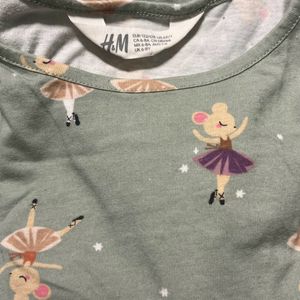 New Beautiful Doll Printed Dress By H&M(6-8yr)