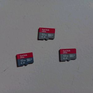 Sandisk 32 GB Memory Card (3 Pieces)