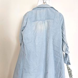 Denim Dress Cum Overlay