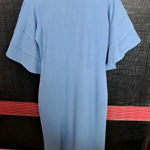 PURVAJA:Size(M):TURQUOISE BLUE DRESS