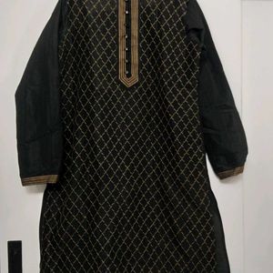 Men's Party Wear Kurta Pajama Black