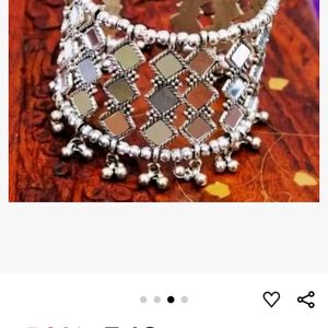 Mirror Work Jewellery Set With Free Bais