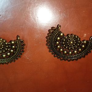 Golden Oxidised Earrings