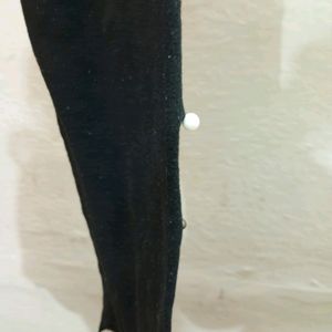 Black Beaded Leggings