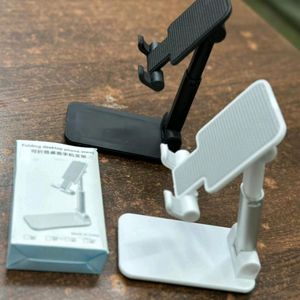 Adjustable & Foldable Mobile Stand White