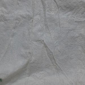 White Pure Cotton Fully Embroidery Fabric