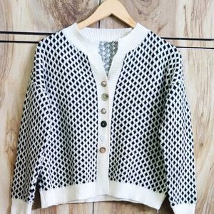 Black & White Cardigan Size-38