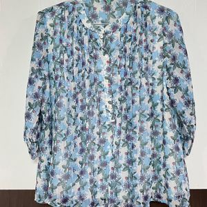 Foral Peplum Top