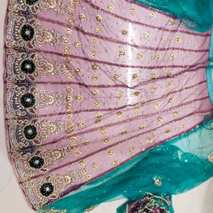 Lehnga Saree With Kurti & Peticot