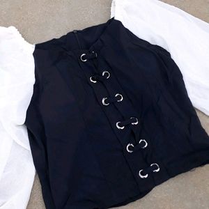 Puff Sleeves Crop Top