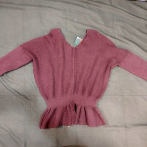 Korean Branded V Nack Winter Top For Girls