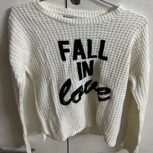 White Women’s Fall In Love Pull Over