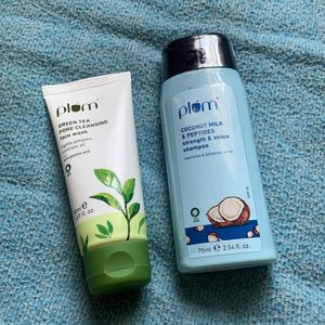 PLUM Green Tea Facewash+Coconut Milk Shampoo
