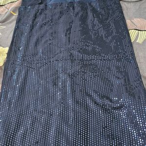 Navy Blue Sequined Saree