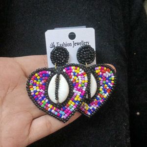 Beautiful Black Beads Earrings