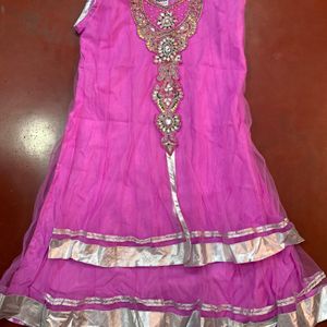 Lavendar anarkali set(not pink pure lavendar)