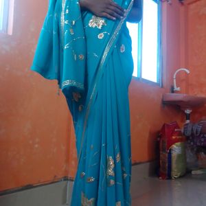 Blue Colour Saree