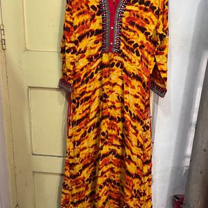 Tiger Print Long Dress