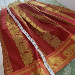 Beautiful Pattu Pavada South Indian Skirt Blouse