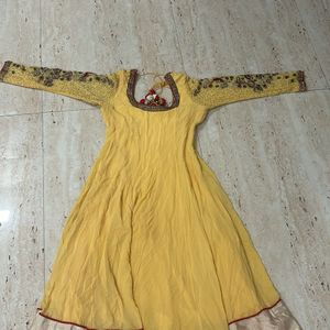 Yellow Anarkali