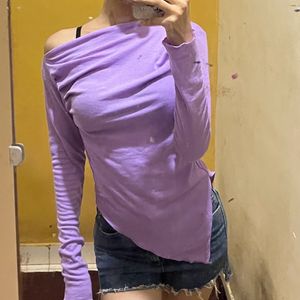 Lavender V Cut Top