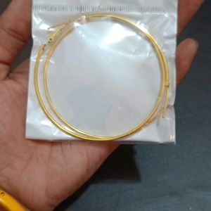 Combo Of 2 Big Size Hoops Silver And Golden