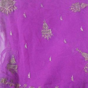 Purple Designer Saree