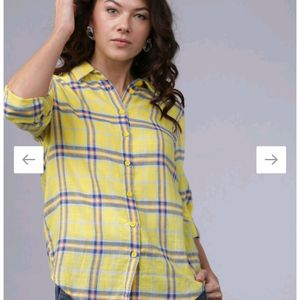 Yellow check Shirt