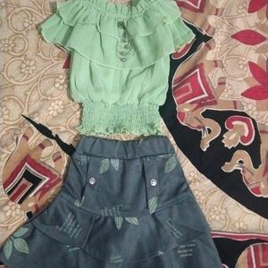 Baby Girl Top And Skirt