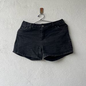 Black Denim Shorts