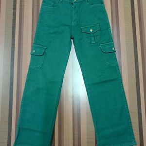 W-66 Size 28 Cargo Straight Women Denim Jeans