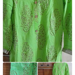 Green Straight Kurta