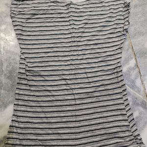 Grey , Black and White Lining T-shirt