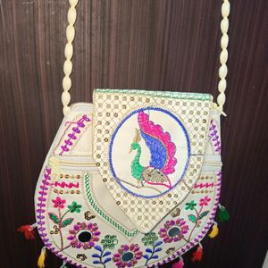 Embroidered Sling Bag