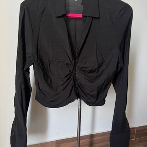 H&M V Shaped, Crop Button Down Shirt