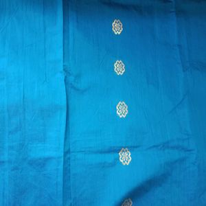 Blue Cotton Saree