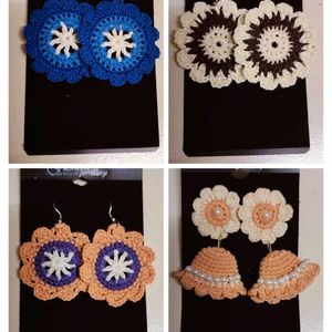 Combo Of 5pairs Crochet Earrings