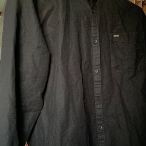 Men’s Black chinese collar Shirt ( Size L )