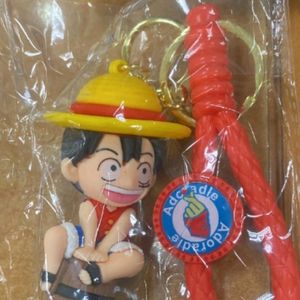 One Piece Anime Monkey D Luffy Keychain