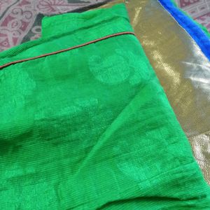 Green Ethnic Dhawani Skirt