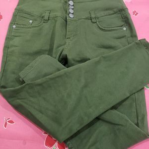 Olive Green Denim