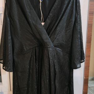 Black Maxi Wrap-up Dress