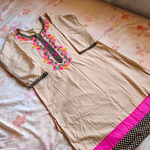 Embroidery Work Kurti For Girls