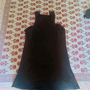 Black Party Wear Top With Sequence On Neck