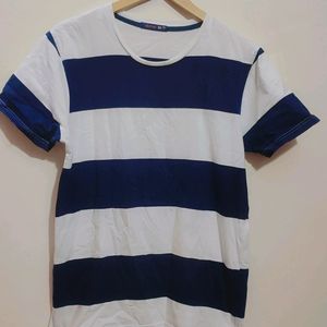 Blue & White T-shirt For Boy Or Men 36 Chest