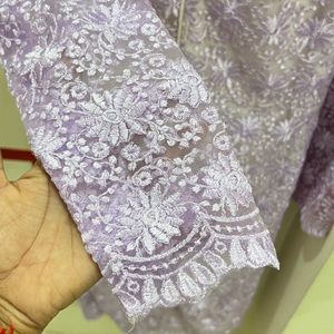 Lavender Royal Stiched Kurti Can Be Worn With Whit